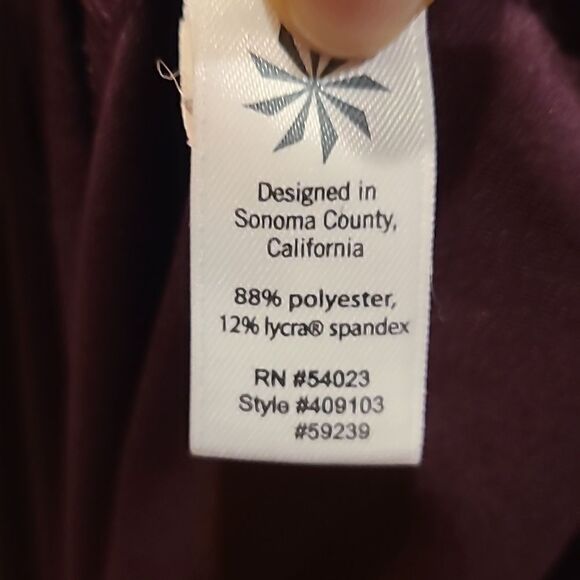 Athleta womens plum polyester stretch wrap short-sleeved dress size small - Picture 4 of 6